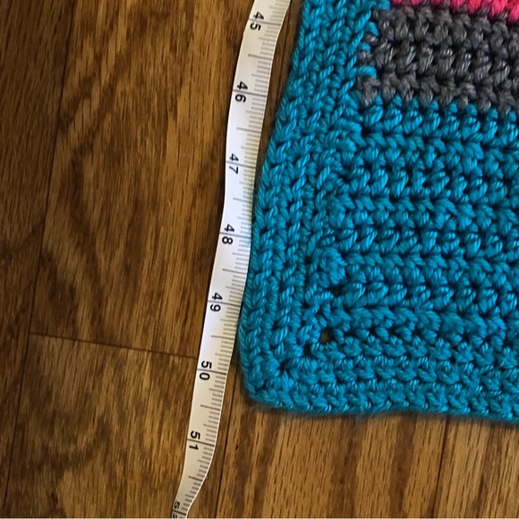 Handmade Multicolored Crochet Throw Baby Blanket - Picture 8 of 9